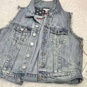 NWT Shyanne Denim Vest bikercore westerncore basic classic